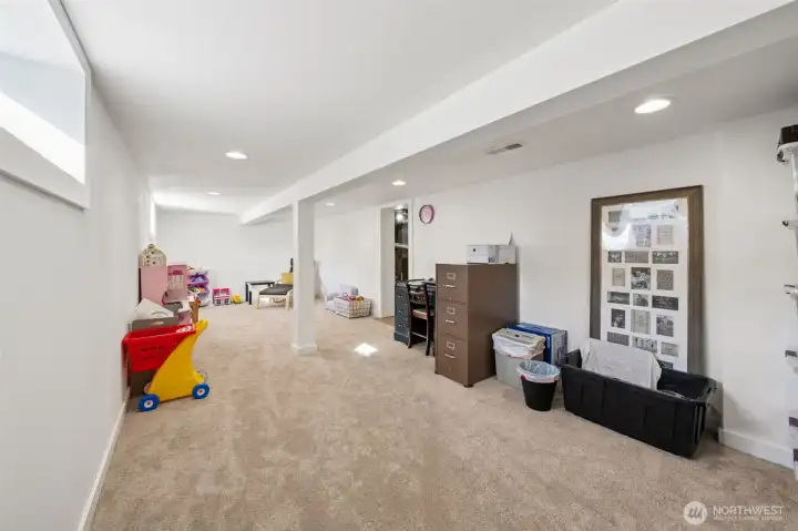 This is the perfect spot for playtime! One of the lower level bonus rooms.