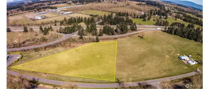 Looking east, I-5 and Portal Way