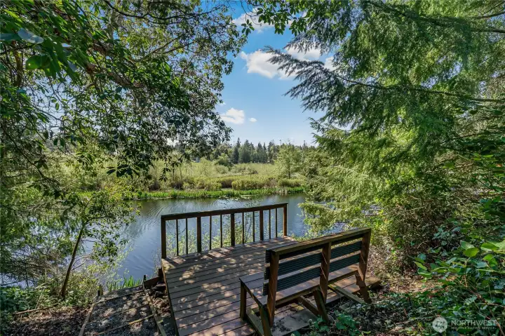 Enjoy your own private lake front deck and dock!