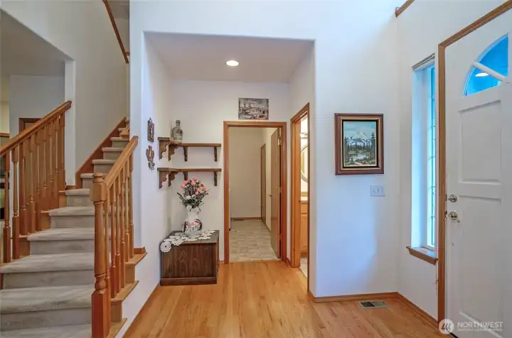 Entryway with Hardwood Floors