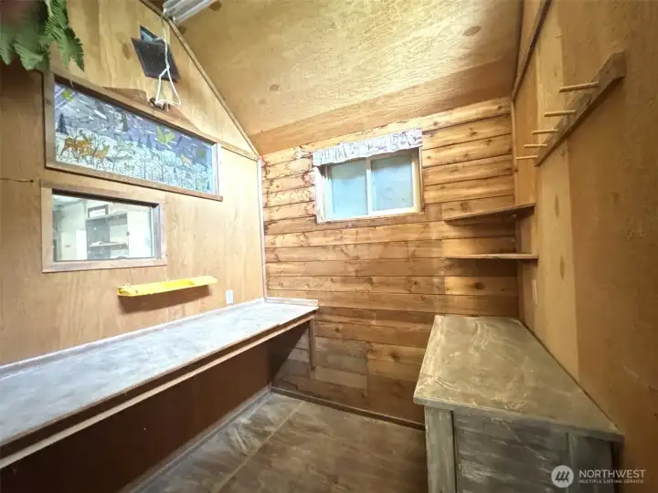 Cedar lined room that was a sauna at one time.
