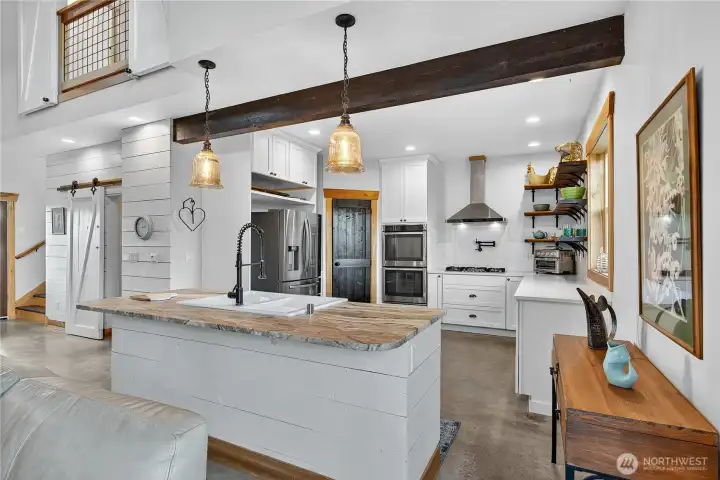 Generous kitchen! Walk in pantry in the corner. All appliances included.