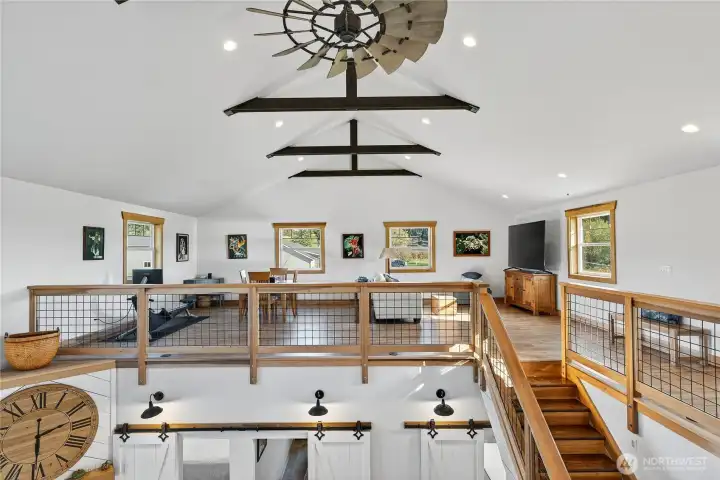 Designed to complement farmhouse and modern rustic interiors, this ceiling fan showcases wood-grain blades, a classic silhouette, and quiet, efficient airflow.