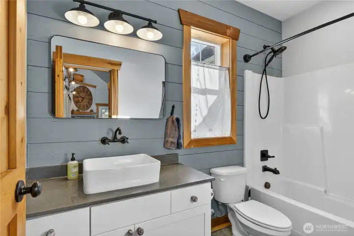 Main Floor full bath.