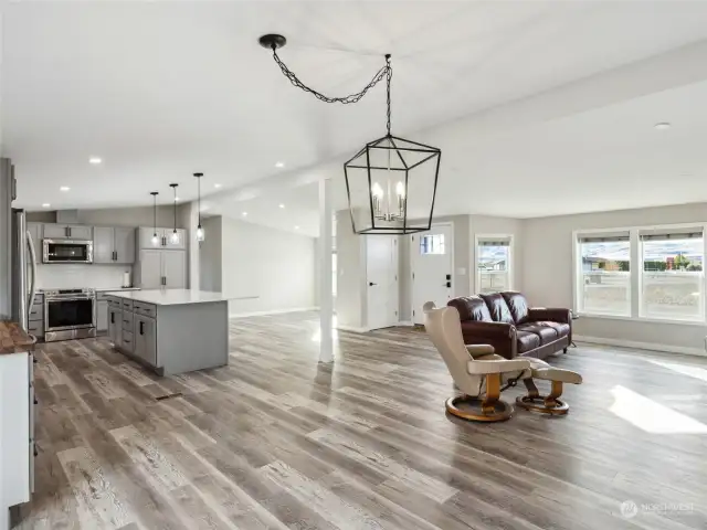 Open floor plan with abundance of natural light.