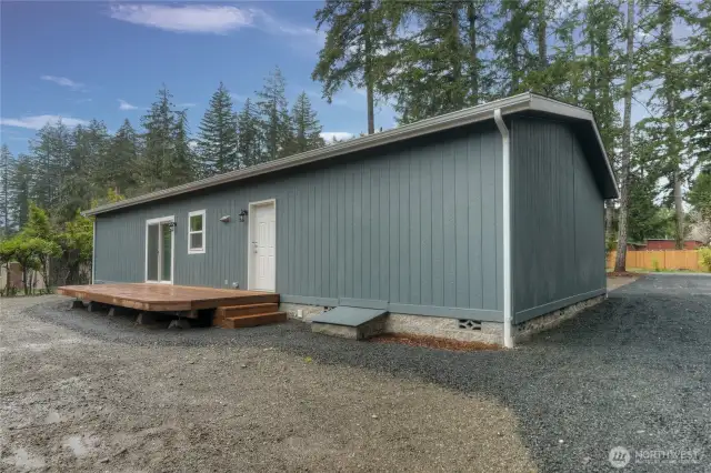 View of rear of home.