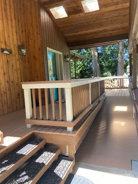 Ramp & stairs from carport & garage.