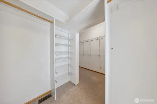 Huge walk-in closet - it's a labryrinth!