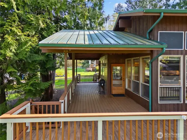Covered and uncovered porches everywhere.  Door leads to great room.