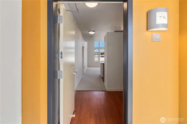 Hallway Entry Close To Elevator