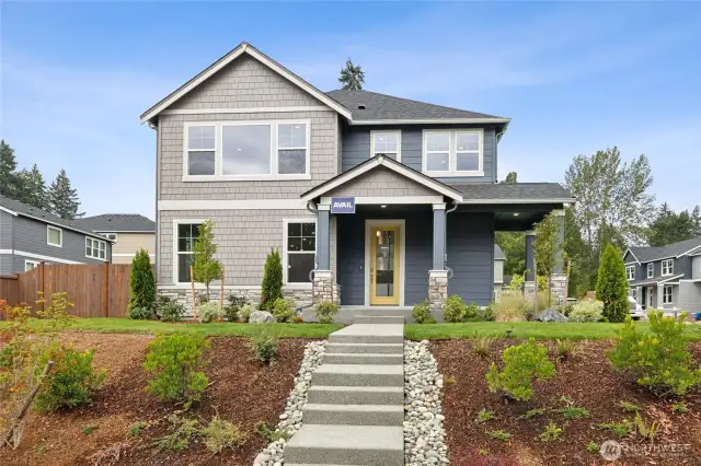 Exterior of the actual home under construction and for sale.