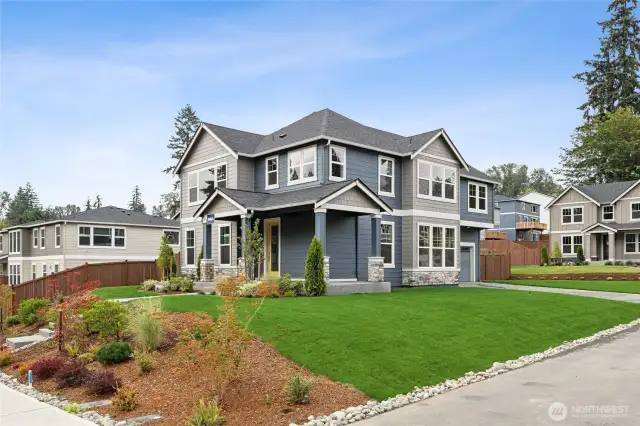 Exterior of the actual home under construction and for sale.