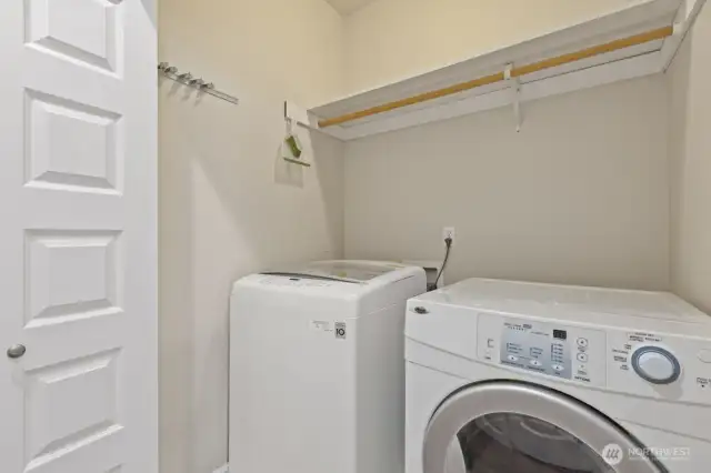 Designated laundry space on the main level
