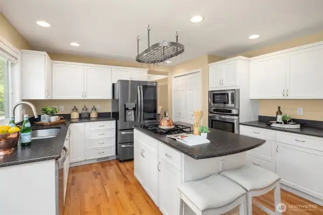 Plenty of cabinetry throughout the kitchen.
