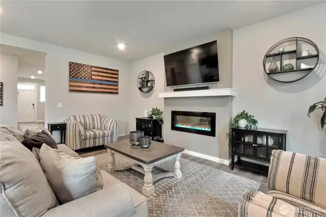 Great room with fireplace