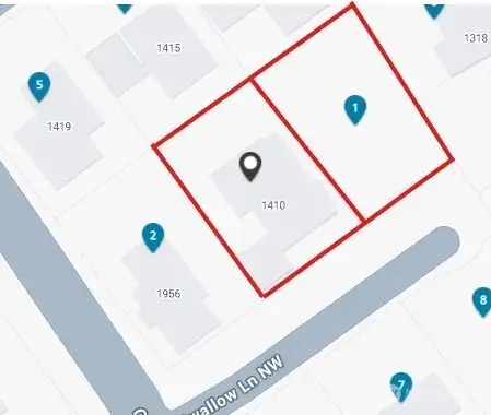 2 tax parcels.  Map from Realist. Buyer to verify.