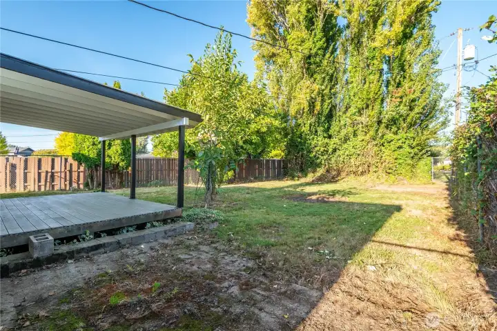 Deck & Back Yard