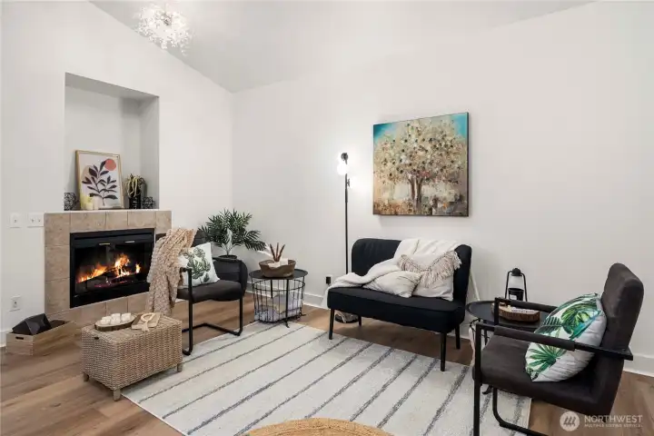 Spacious Living open to Kitchen and Dining Room