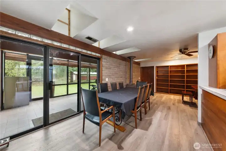 Dining room is off the kitchen & flows into the music room or into the sunroom