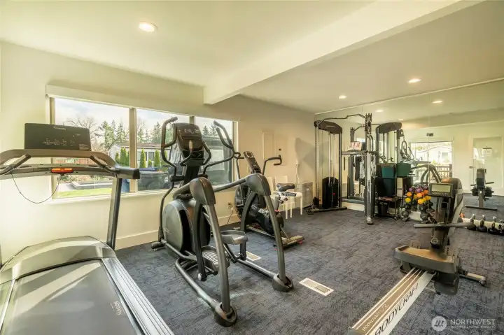 Exercise equipment at the clubhouse