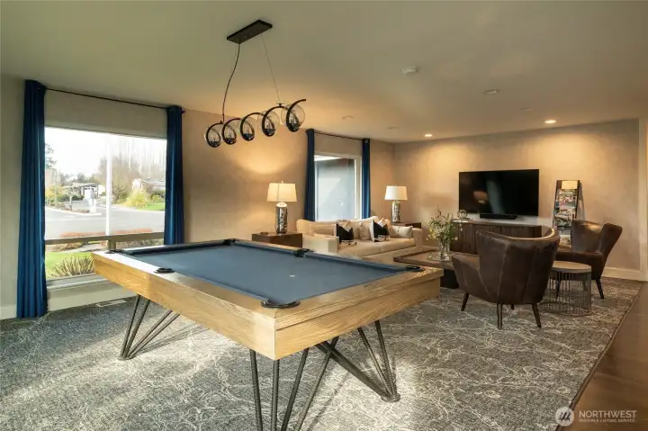 Pool table at the clubhouse