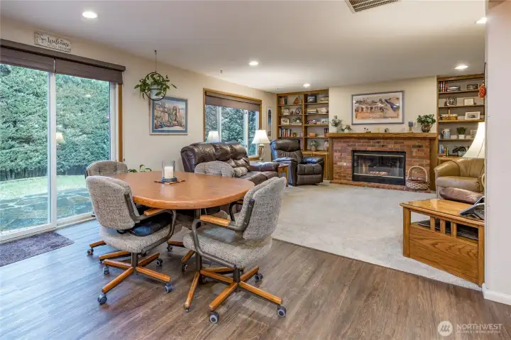 Breakfast nook and family room for everyday casual living