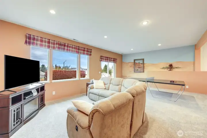 Downstairs you'll find the recreation/game room or...space for multi-generational living!