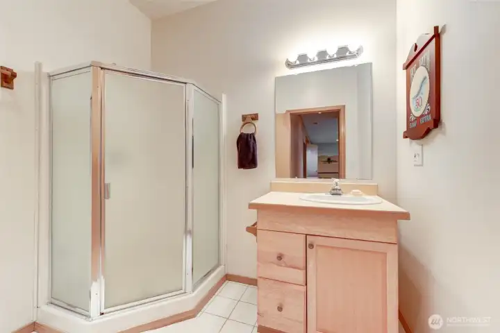 3/4 bathroom downstairs...