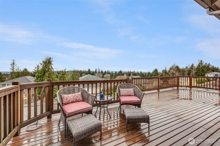 The deck has dripline set up for the gorgeous potted plans you will want up here.