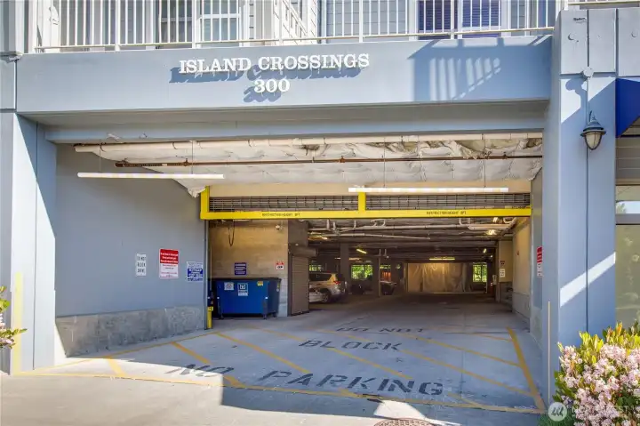 This unit comes with two parking spots, each with storage lockers.