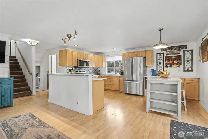 Kitchen with new countertops and appliances