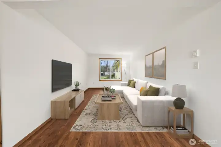 Virtually staged flex/ family room
