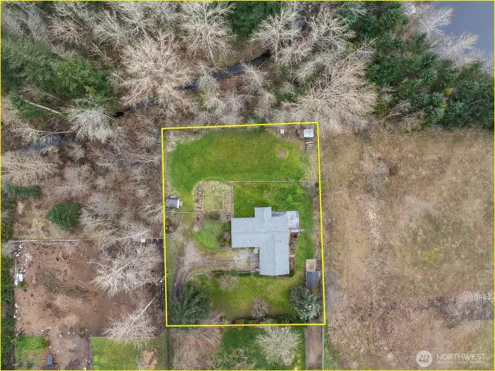 Aerial view of property