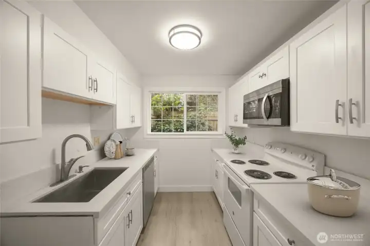 Kitchen (virtually staged)