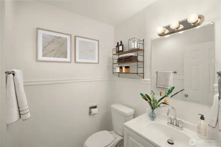 Powder room (virtually staged)