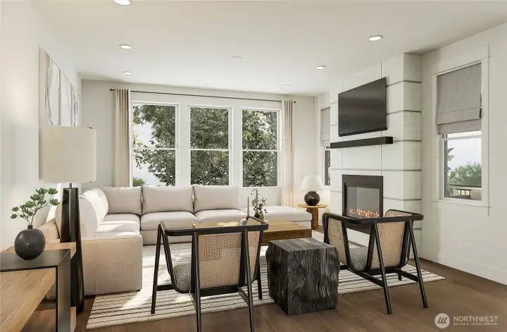 Pictures of Model Home Interior Renderings. Not pictures of actual home. Features, colors, layout may vary.