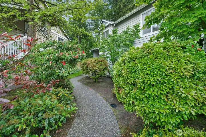 Walkway to your unit--Just gorgeous