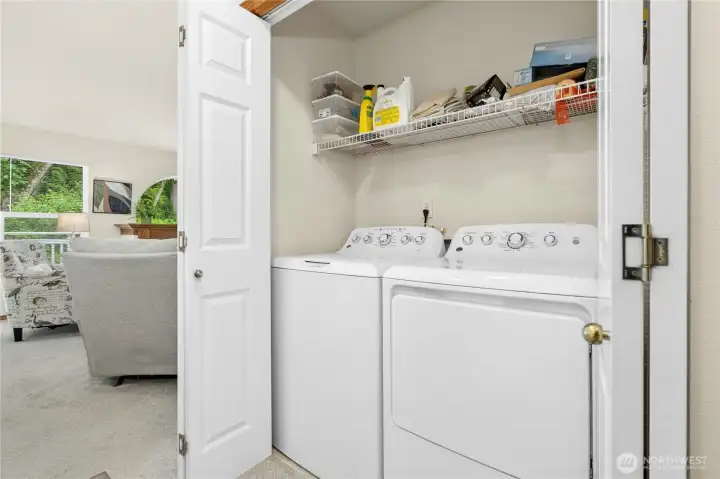 Utility closet opposite kitchen. W & D stay
