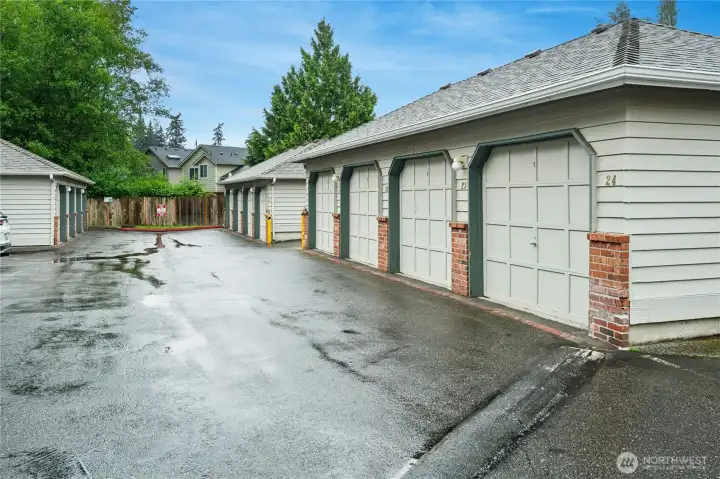 Single enclosed garage #9 belongs to the new owner