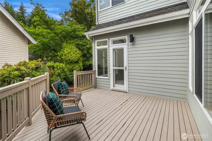 Deck in the backyard.