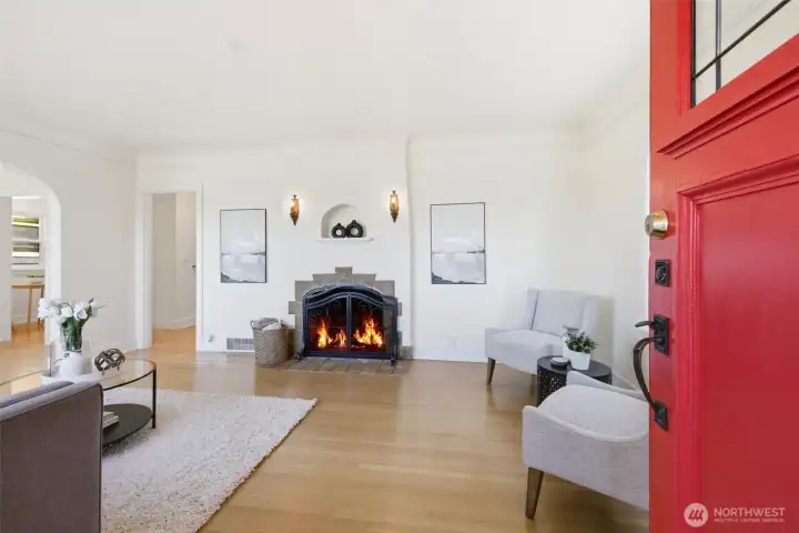 Hardwood floor, Art Deco designs and all for you to enjoy and revel!