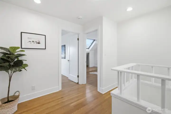 The upstairs landing