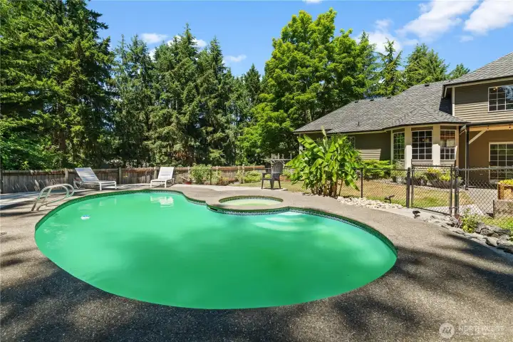 In-ground pool & sauna