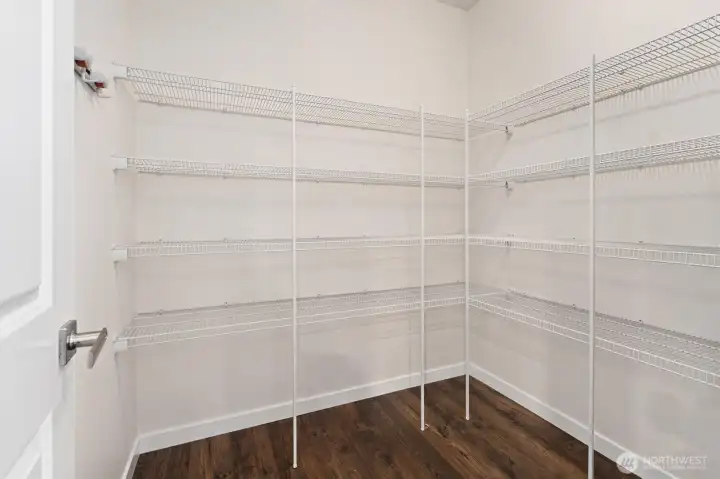 Huge walk-in pantry! Huge walk-in pantry!