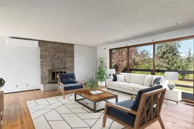 Living Room virtually staged.