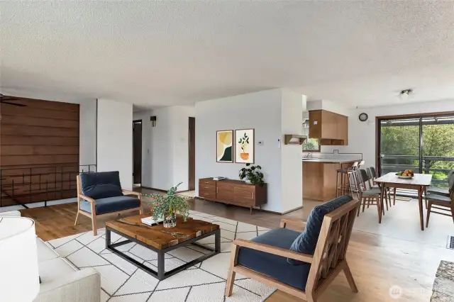 Living Room virtually staged.