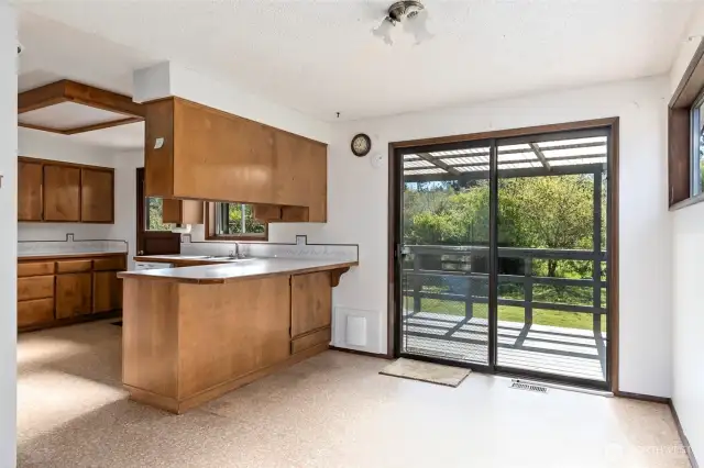 Dining area off kitchen.