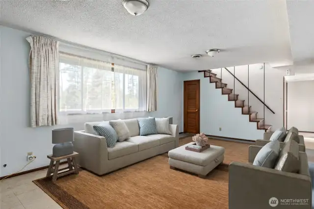 Family Room virtually staged.