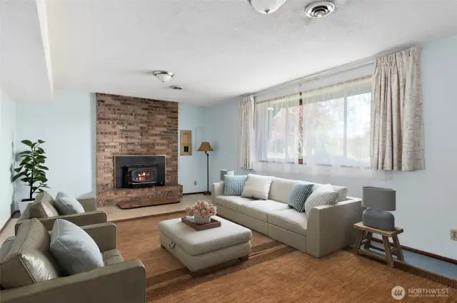 Family Room virtually staged.