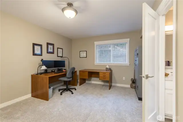 Fourth bedroom on lower level has direct access to half bath